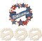 4th of July Wood Crafts to Paint for Kids Adults, 3 Sets Paintable Unfinished Wooden Patriotic Ornaments for Craft, Memorial Veterans Day DIY Cutouts Wreath for Painting Door Decorations (Star)